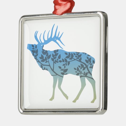 Elk Tree Ornament Aus Metall (Links)