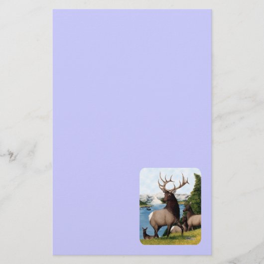 Elk Wapiti Briefpapier (Vorderseite)