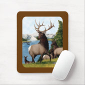Elk Wapiti Mousepad (Mit Mouse)