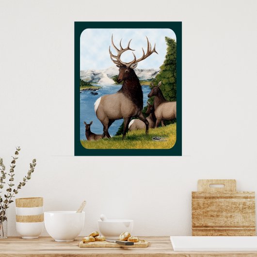Elk Wapiti Poster (Küche)