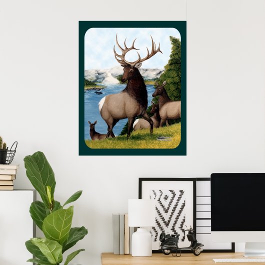 Elk Wapiti Poster (Heimbüro)