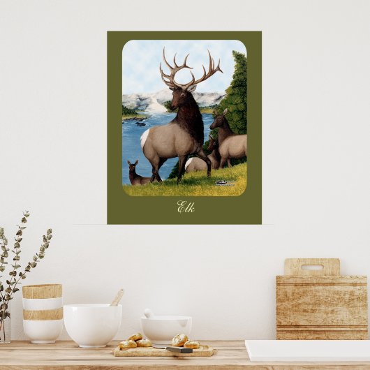 Elk Wapiti Poster (Küche)