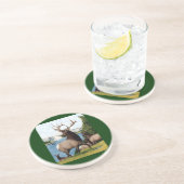 Elk Wapiti Sandstein Untersetzer (Seite)