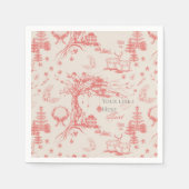 Elk Woods French Toile in Red Serviette (Vorderseite)