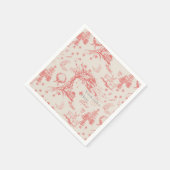 Elk Woods French Toile in Red Serviette (Ecke)