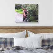 Elk Wrapped Canvas Leinwanddruck (Insitu (Schlafzimmer))
