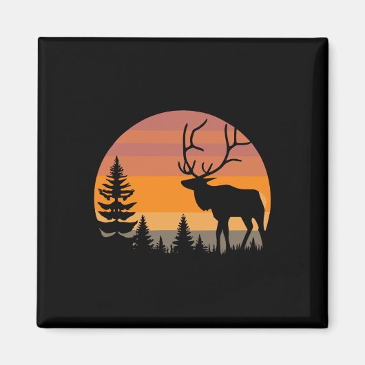 Elkaholic Deer Elk Hunter - Hu Magnet (Vorne)