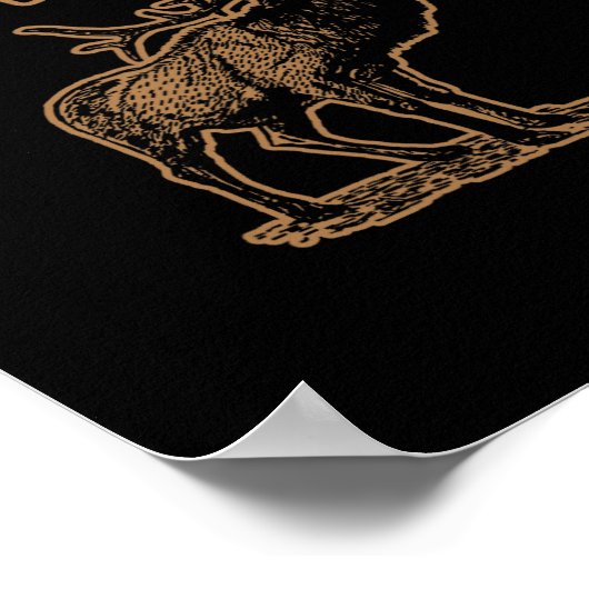 Elkaholic Deer Junting Elch Hunter Gift Camping Poster (Ecke)