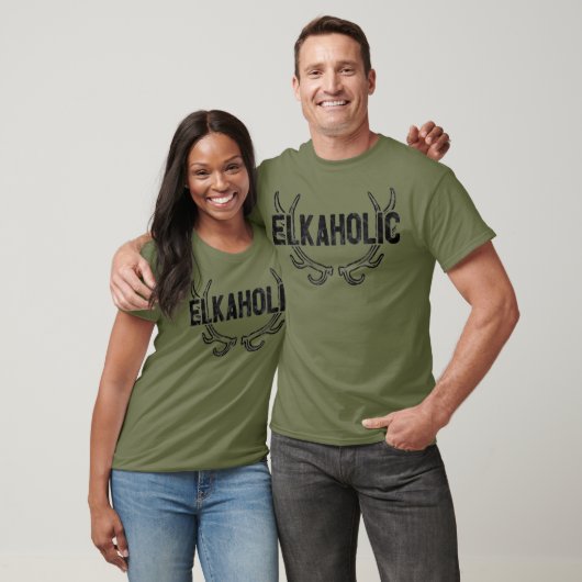 Elkaholic Funny Elk Junting Hunter T-Shirt (Unisex)