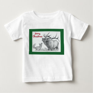 Elkand Fox zu Weihnachten Baby T-shirt