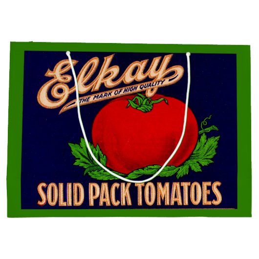 Elkay Solid Pack Tomaten aus den 1930er Jahren kön Große Geschenktüte (Rückseite)