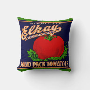 Elkay Solid Pack Tomaten aus den 1930er Jahren kön Kissen