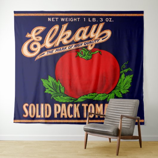 Elkay Solid Pack Tomaten aus den 1930er Jahren kön Wandteppich (Beispiel (Horizontal))