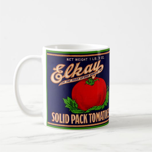 Elkay Solid Pack Tomaten aus den 30er Jahren könne Kaffeetasse (Links)
