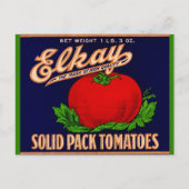 Elkay Solid Pack Tomaten aus den 30er Jahren könne Postkarte (Vorderseite)