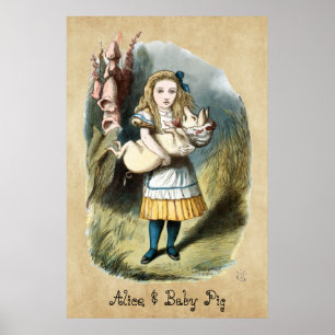 Elke der Kinderheilkunde, Baby Pig im Wunderland Poster