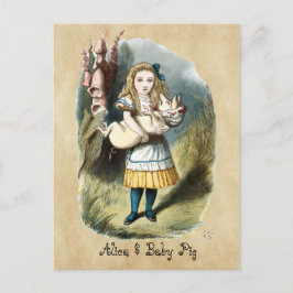 Elke der Kinderheilkunde, Baby Pig im Wunderland Postkarte