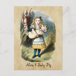 Elke der Kinderheilkunde, Baby Pig im Wunderland Postkarte