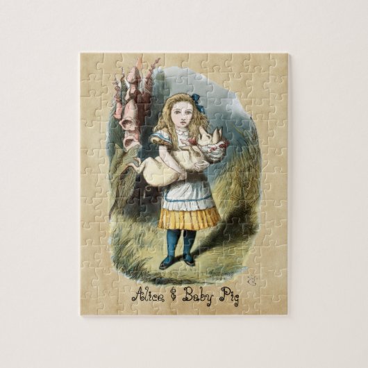 Elke der Kinderheilkunde, Baby Pig im Wunderland Puzzle (Vertikal)