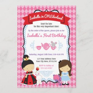 Elke in ONEderland Geburtstagseinladung Einladung