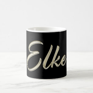 Elke white gold Handwriting Tasse Kaffeetasse