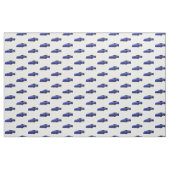 Elkhart Blue C8 Corvette Hand Drawn Sketch Fabric Stoff (Yard (91,4 cm))