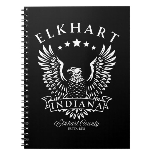 Elkhart Indiana Vintag Eagle Notizblock (Vorderseite)
