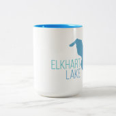 Elkhart See, Wisconsin Zweifarbige Tasse (Mittel)