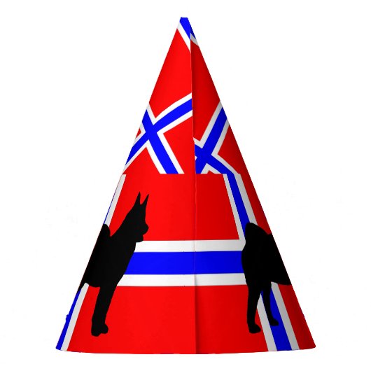 elkie Silo auf Norwegenflagge Partyhütchen (Rückseite)