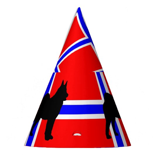 elkie Silo auf Norwegenflagge Partyhütchen (Links)