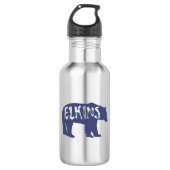 Elkins West Virginia Bear Edelstahlflasche (Vorderseite)