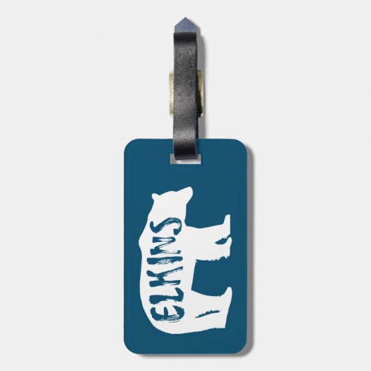 Elkins West Virginia Bear Gepäckanhänger (Rückseite vertikal)