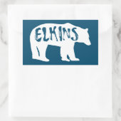 Elkins West Virginia Bear Rechteckiger Aufkleber (Tasche)