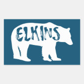 Elkins West Virginia Bear Rechteckiger Aufkleber (Vorderseite)