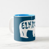 Elkins West Virginia Bear Zweifarbige Tasse (Vorderseite Links)