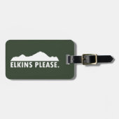 Elkins West Virginia Bitte Gepäckanhänger (Vorderseite horizontal)