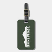 Elkins West Virginia Bitte Gepäckanhänger (Vorderseite vertikal)