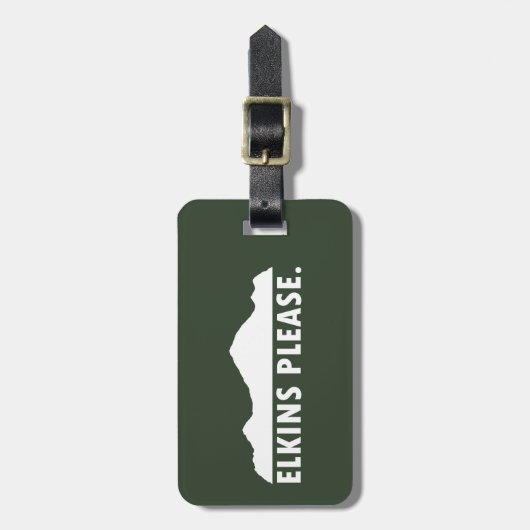 Elkins West Virginia Bitte Gepäckanhänger (Vorderseite vertikal)