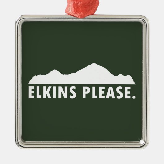 Elkins West Virginia Bitte Ornament Aus Metall (Vorne)