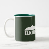 Elkins West Virginia Bitte Zweifarbige Tasse (Links)