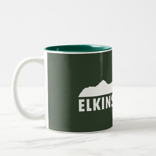 Elkins West Virginia Bitte Zweifarbige Tasse (Links)