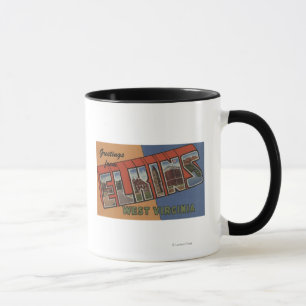 Elkins, West Virginia - große Buchstabe-Szenen Tasse