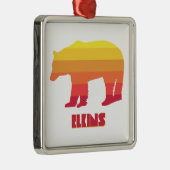 Elkins West Virginia Rainbow Bear Ornament Aus Metall (Rechts)