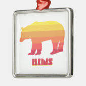 Elkins West Virginia Rainbow Bear Ornament Aus Metall (Links)