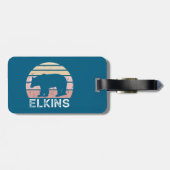 Elkins West Virginia Retro Bär Gepäckanhänger (Rückseite horizontal)