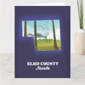 Elko Landkreis Nevada Karte (Vorderseite)