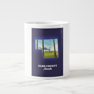 Elko Landkreis Nevada Karte Jumbo-Tasse