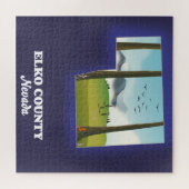 Elko Landkreis Nevada Karte Magnet Puzzle (Horizontal)