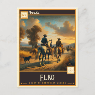 Elko, Nevada VINTAG Postkarte