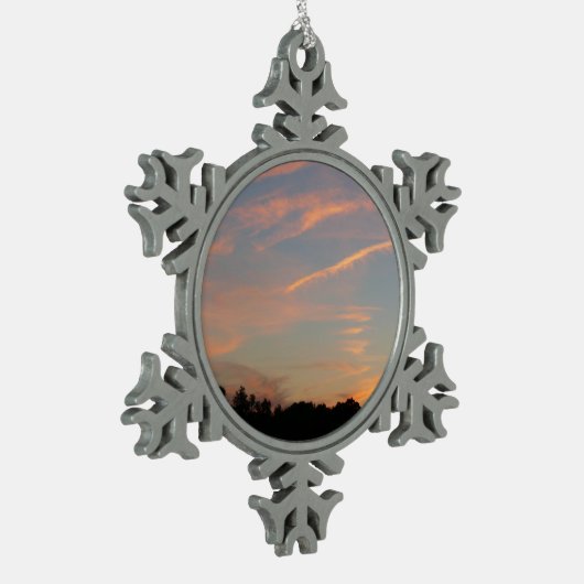 Elkridge Sunset Maryland Landscape Schneeflocken Zinn-Ornament (Links)